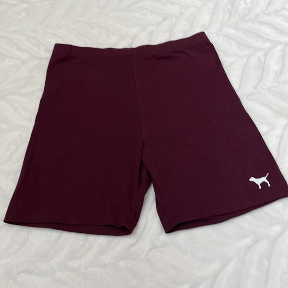 2 Pink, size M, High Waist Bike/Yoga Short.  One is Orange, and one is Eggplant. - Picture 6 of 8